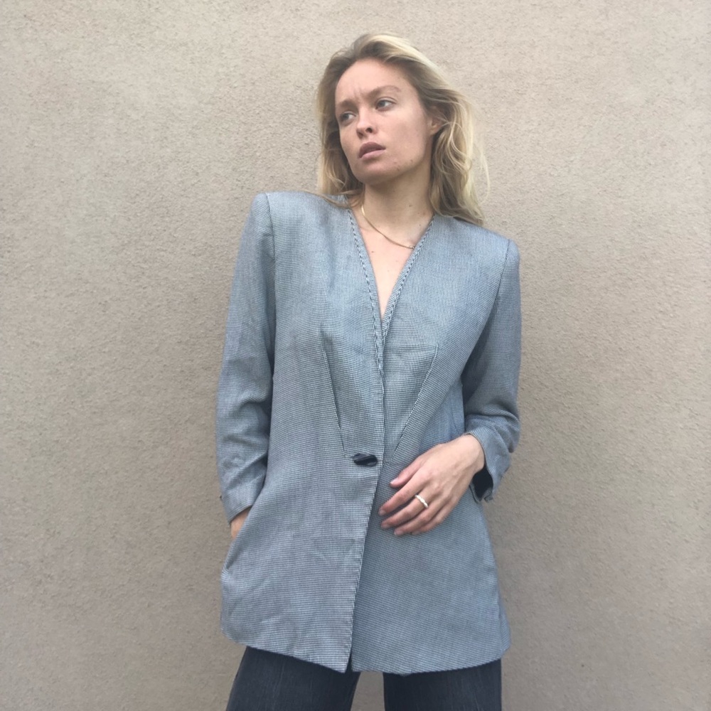 VINTAGE CHECKERED BLAZER